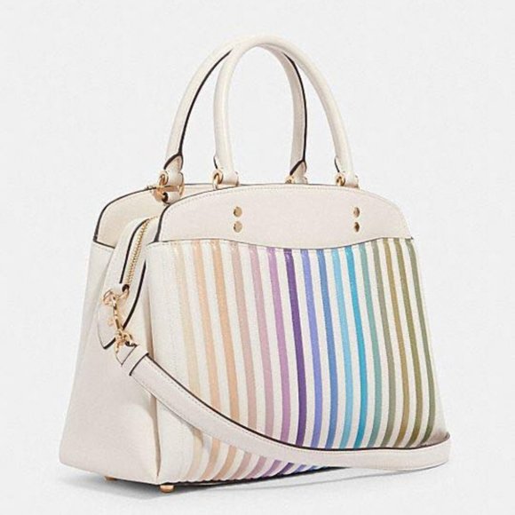 COACH OMBRE LARGE LILLIE QUILTED SATCHEL NWT - Picture 2 of 5